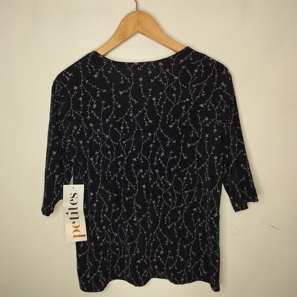 Es Se Vintage Cardigan Made in USA Floral Dainty Stretch - Picture 7 of 8